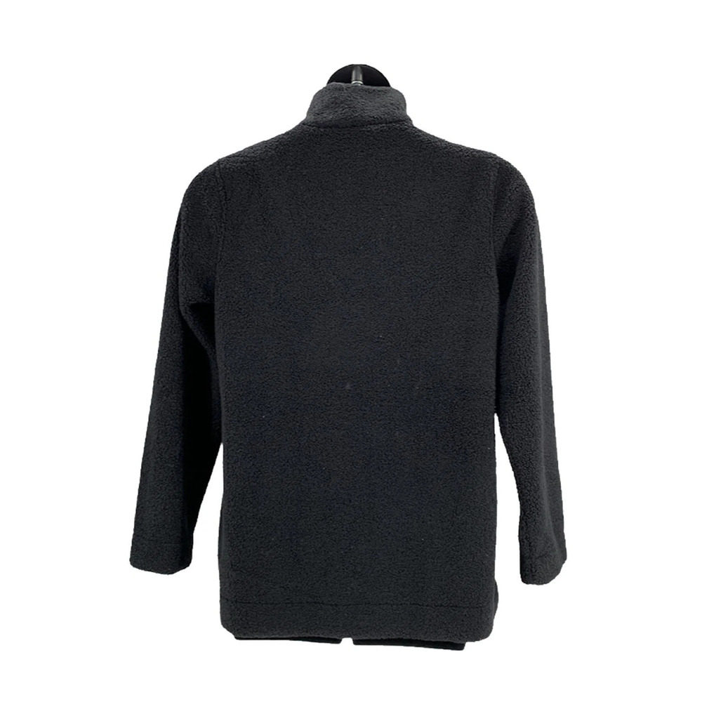 Susan Graver Women's Knit Boucle Button Front Jacket Black - Regular - Picture 2 of 3